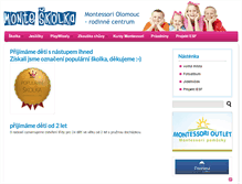 Tablet Screenshot of montessori-olomouc.cz